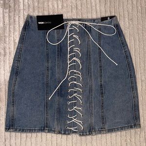 fashion nova denim skirt